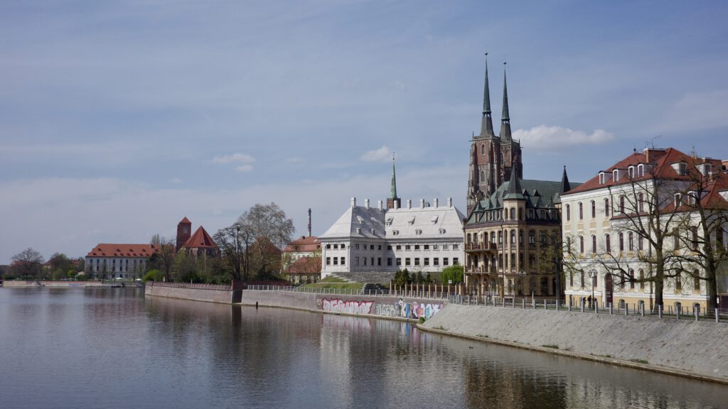 Blick auf die Dominsel